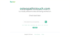 Desktop Screenshot of osteopathictouch.com